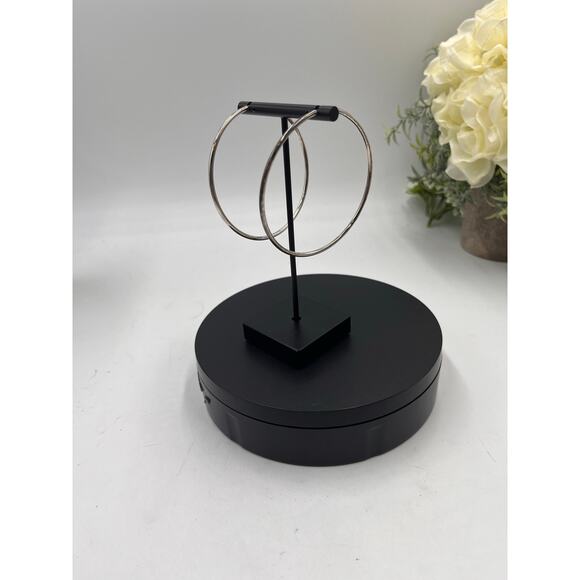 Sterling Silver Continuous Large‎ Hoop Earrings 2.5”, 2mm, 7.5 grams - Picture 2 of 5